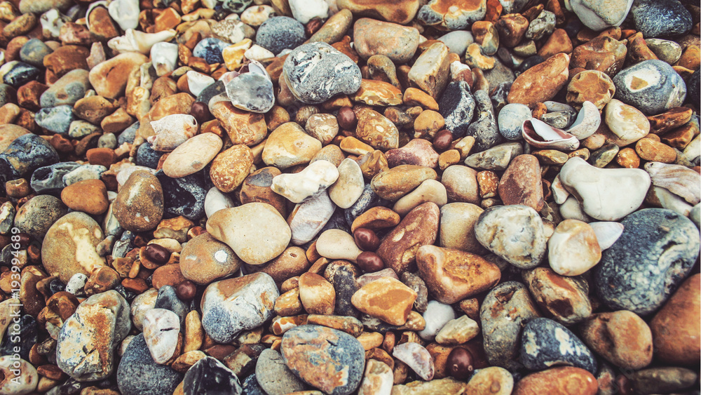 Colourful pebbles on Brighton beach Colourful pebbles on Brighton beach