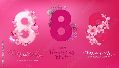 8 march design, happy women s day illustration.
