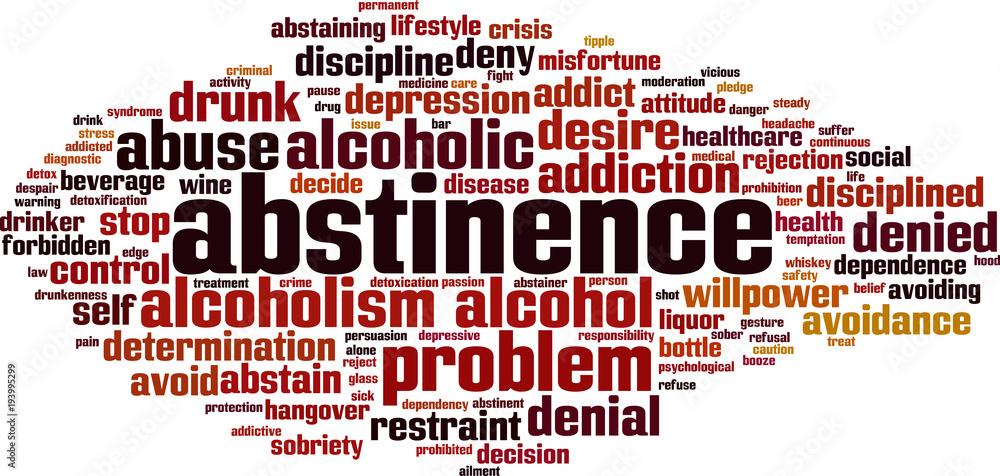 Abstinence word cloud
