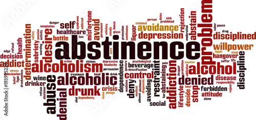 Abstinence word cloud photo