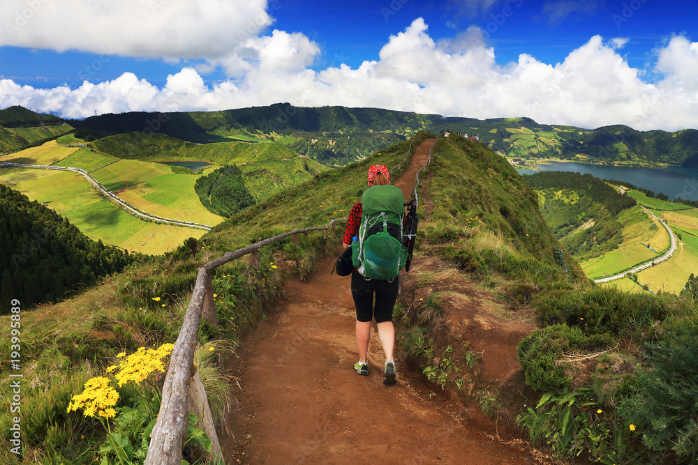 Trekking at Sete Cidades, Sao Miguel Island, Azores, Europe