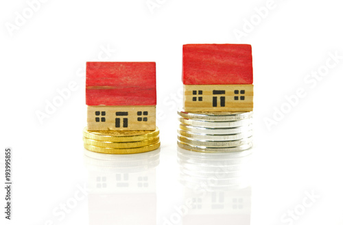 house market with coins photo