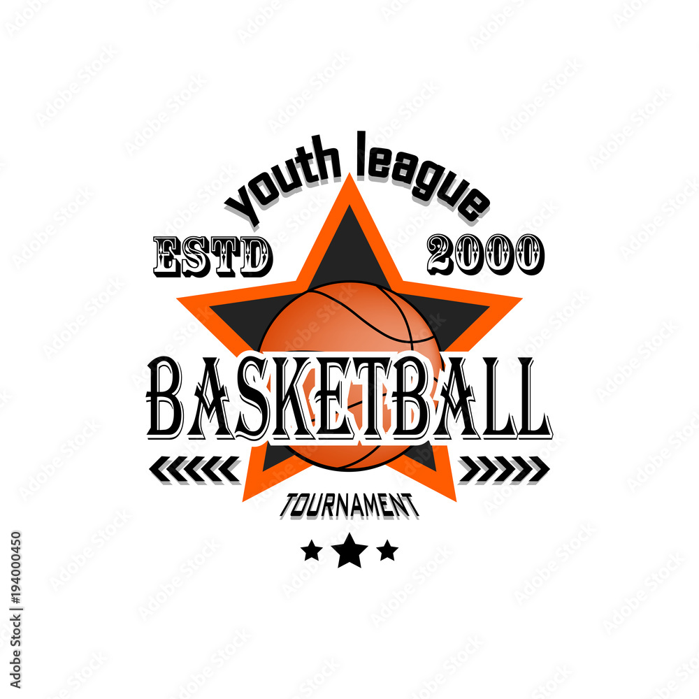 Basketball logo template design