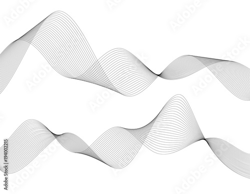 design element many wavy lines tape effect04