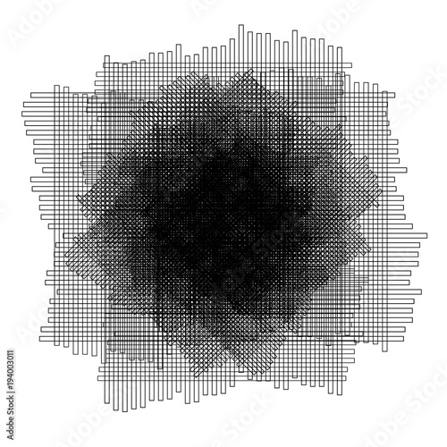 Abstract dirty monochrome halftone hole background. Vector illustration for black silhouette textured element isolated on white backdrop for your grunge design