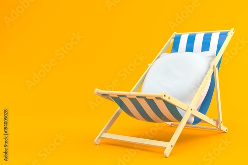 Fotografija Pillow on deck chair