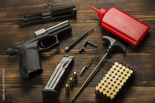 disassembled cleaning gun