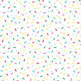 Seamless pattern with colorful sprinkles, confetti. Donut glaze background.