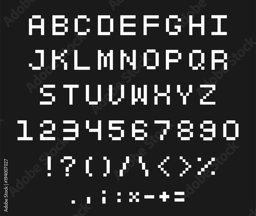 Pixel font set