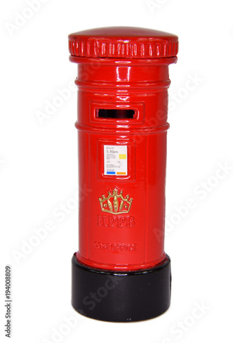 London, UK Red Post Box - British Mail 
