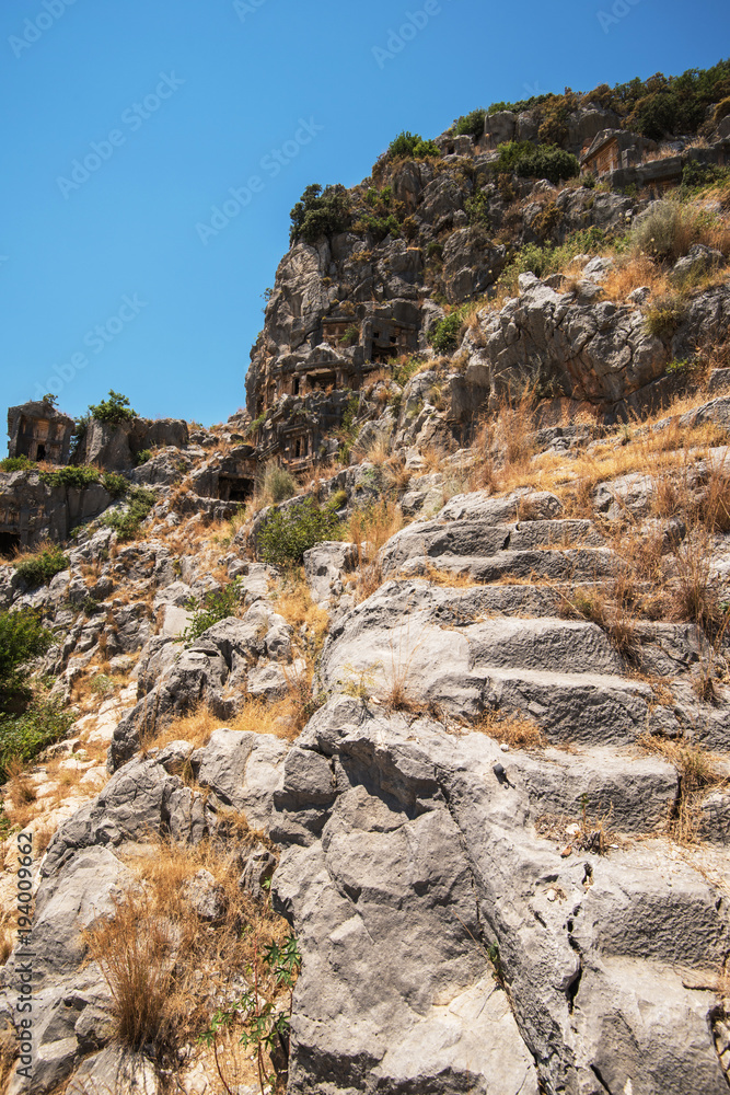 Naklejka premium Ancient lycian Myra rock tomb