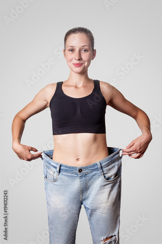 diet concept and hanppy woman