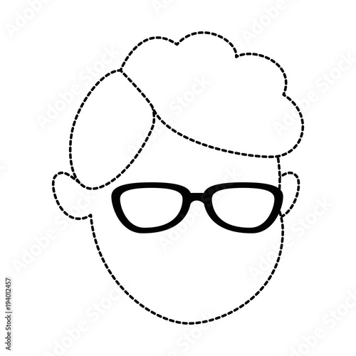 cute and little boy head vector illustration design