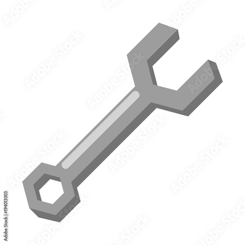 wrench key isolated icon vector illustration design