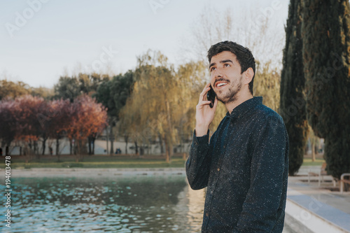 man in a park photo