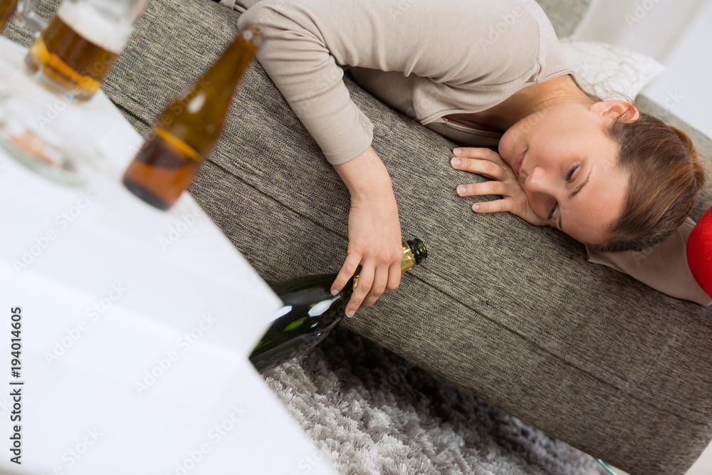 Fotografie the drunk woman