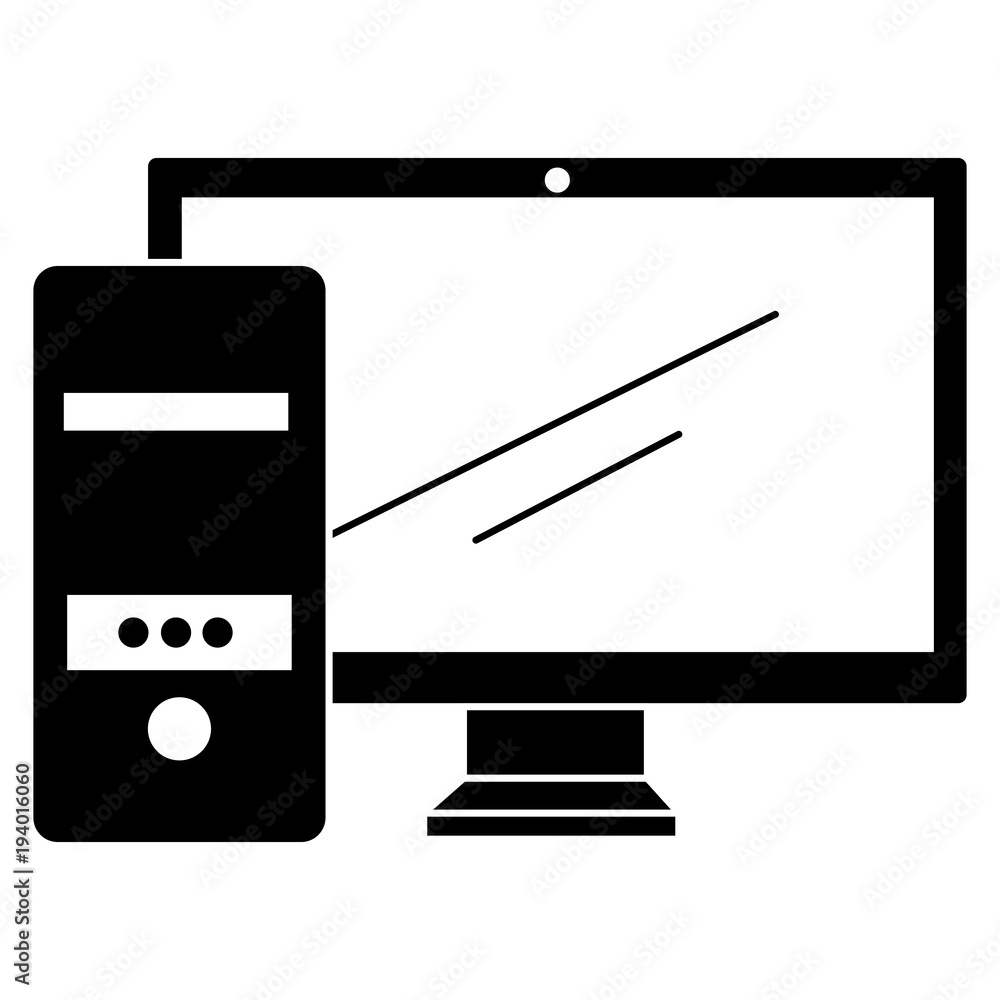 desktop computer isolated icon vector illustration design desktop computer isolated icon vector illustration design