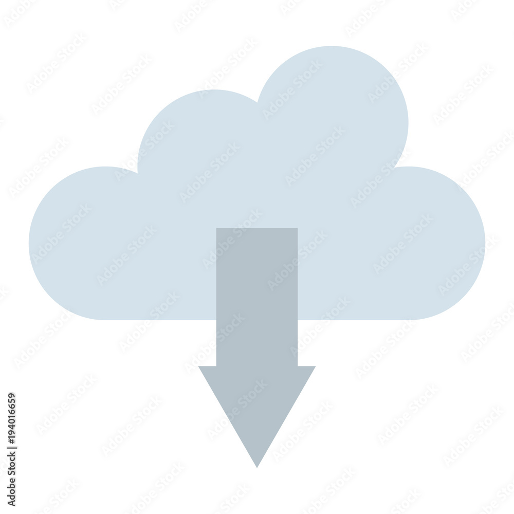 cloud computing with arrow download vector illustration design cloud computing with arrow download vector illustration design