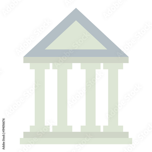 bank building isolated icon vector illustration design