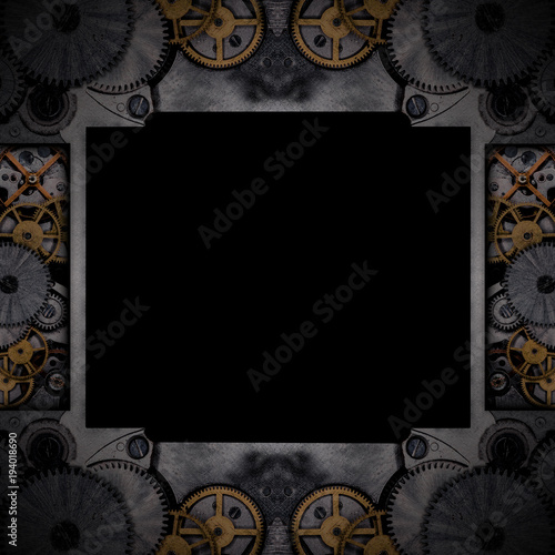 Background frame of a clockwork