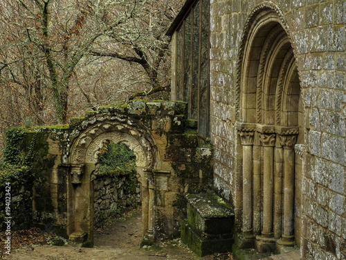 Entrance and arch of Santa Cristina de Ribas del Sil