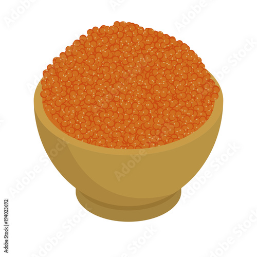 Red caviar isolated. Fish caviar delicacy meal.