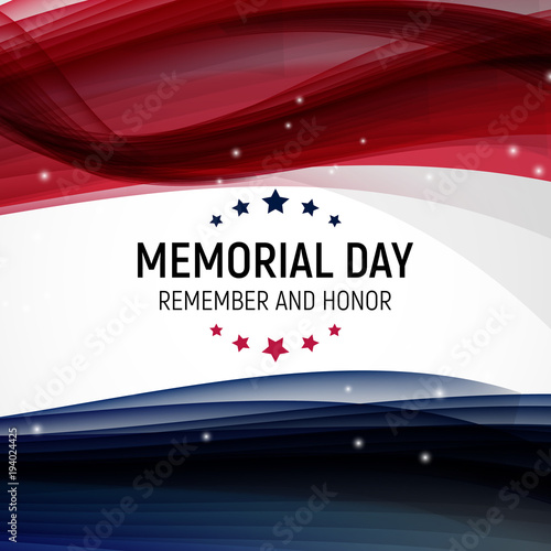 Memorial Day Background. Vector Illustration