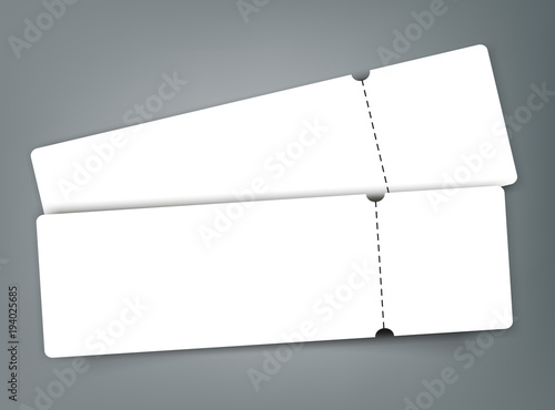 Blank event concert ticket mockup template. Concert, party or festival ticket design template