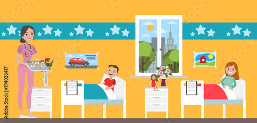 Children hospital room.