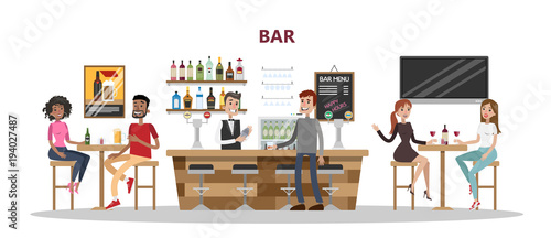 People at bar.