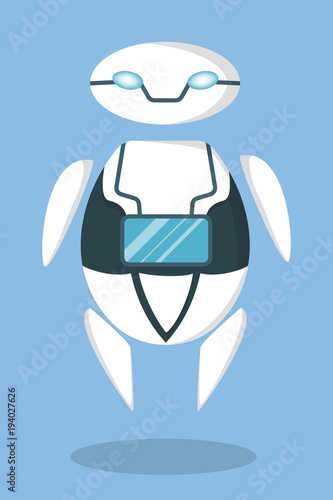 Future robot isolated.