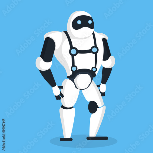 Future robot isolated.