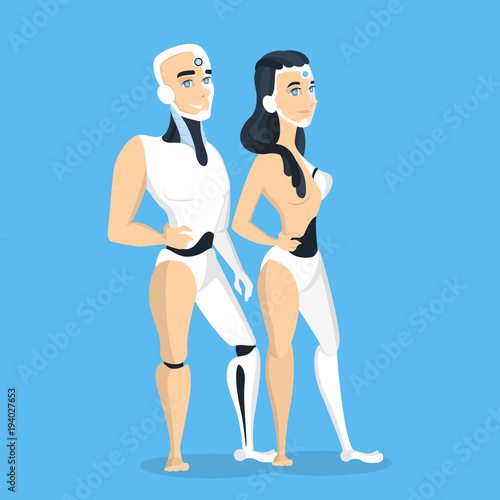Isolated people cyborgs.