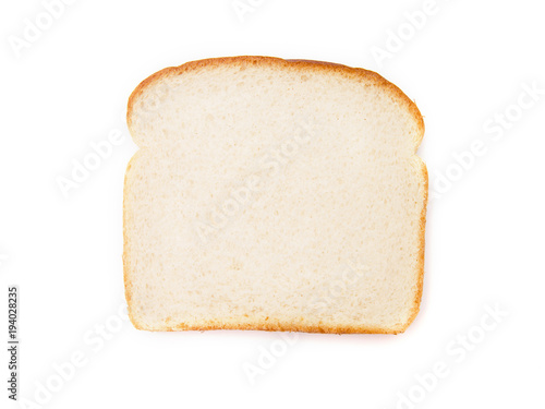 Slices of Fresh Bread on a White Background