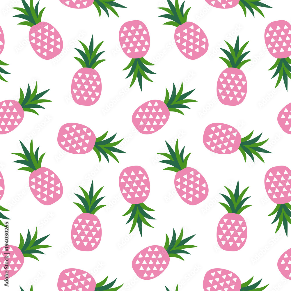 pink pineapple with triangles geometric fruit summer tropical pattern on a white background seamless vector Stock Vector | Adobe Stock pink pineapple with triangles geometric fruit summer tropical pattern on a white background seamless vector Stock Vector | Adobe Stock