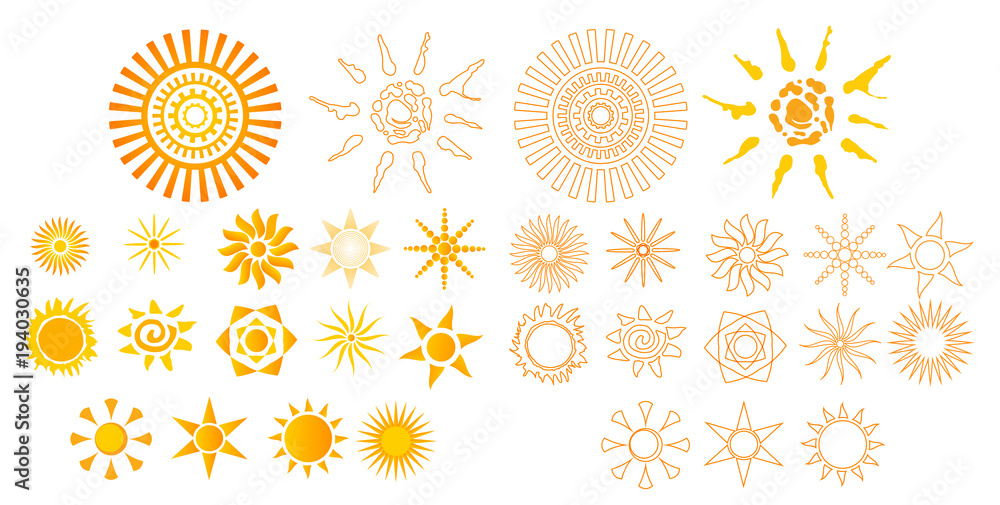 shest sun set design elements style icons shest sun set design elements style icons