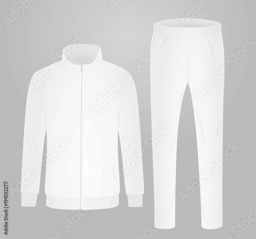 White tracksuit. vector illustration
