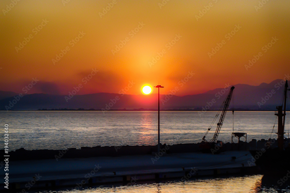 Fototapeta premium Sunset on the island of Zakynthos