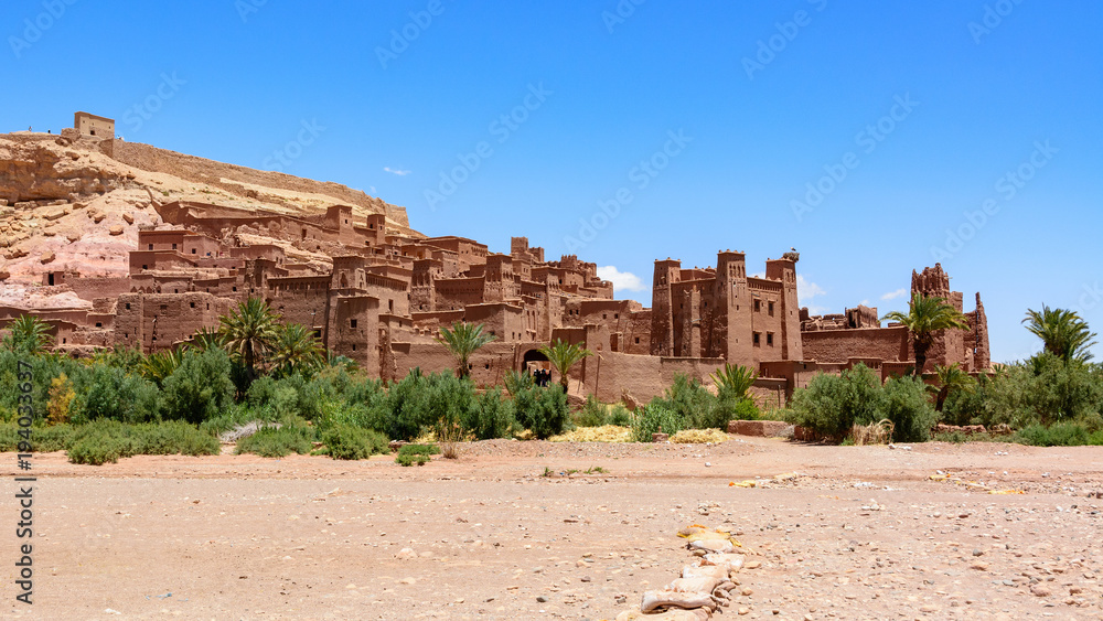 Ait Ben Haddou or Ait Benhaddou is a fortified city along the former caravan route between the Sahara and Marrakech city in Morocco