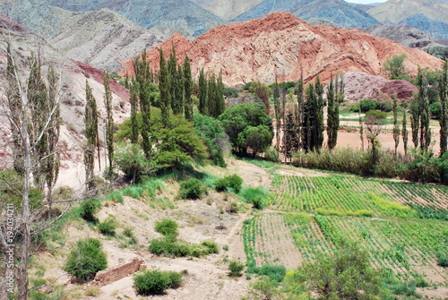 Landscape in Pumamarca in the Jujuy region in the North of Argentina. photo