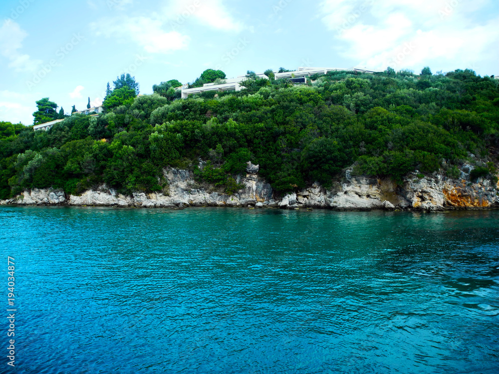 Resort in Corfu, mediterranean sea, Greece
