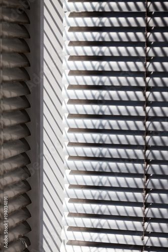 Abstract composition with window blinds

