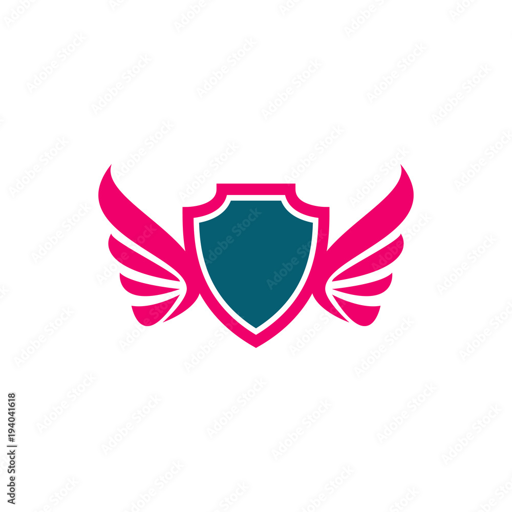 shield with wing logo design, use this design for your business shield with wing logo design, use this design for your business