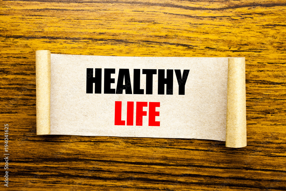 Hand writing text caption inspiration showing Healthy Life. Business concept for Good Health Food written on sticky note paper on the wooden background. Hand writing text caption inspiration showing Healthy Life. Business concept for Good Health Food written on sticky note paper on the wooden background.