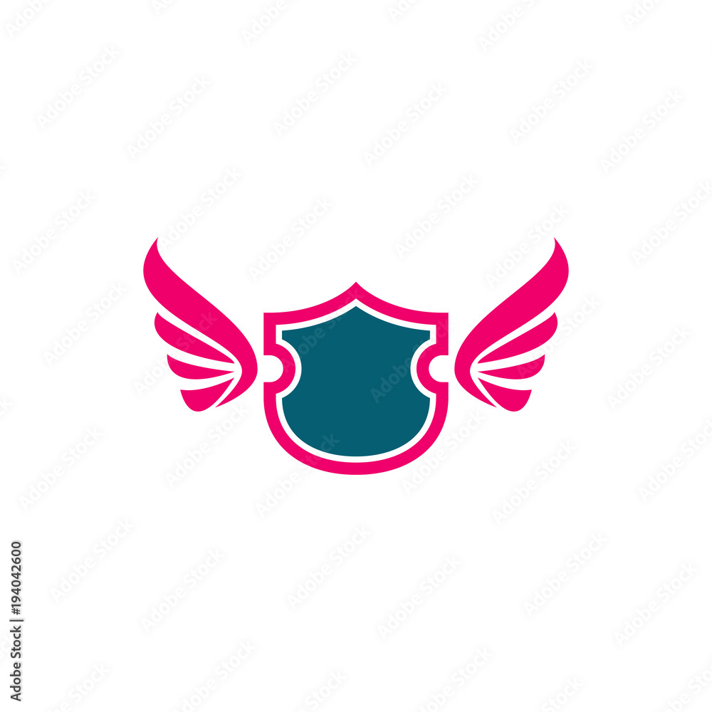 shield with wing logo design, use this design for your business shield with wing logo design, use this design for your business