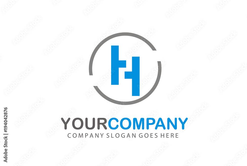 Circle Logo Letter H Vector Design Circle Logo Letter H Vector Design