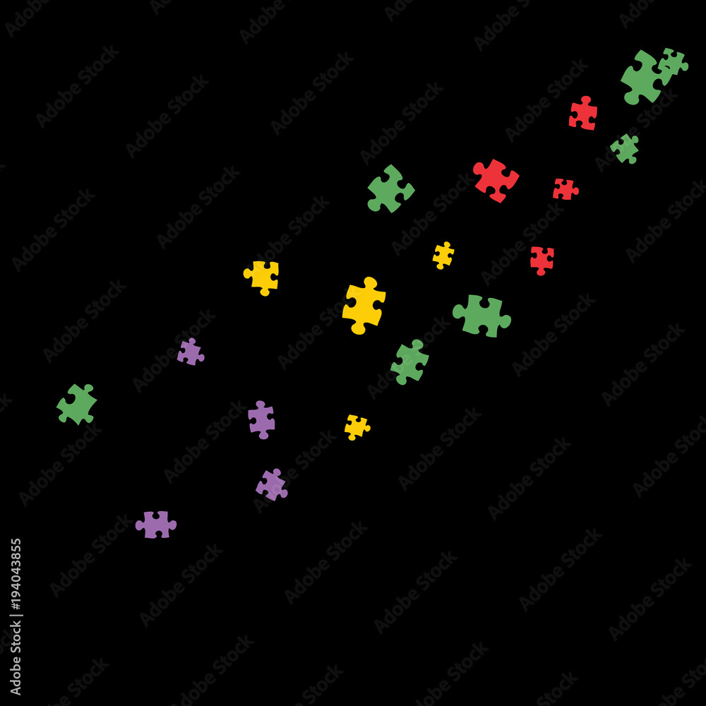 Confetti Background Pattern. Puzzle pieces and big ideas design, vector illustration graphic