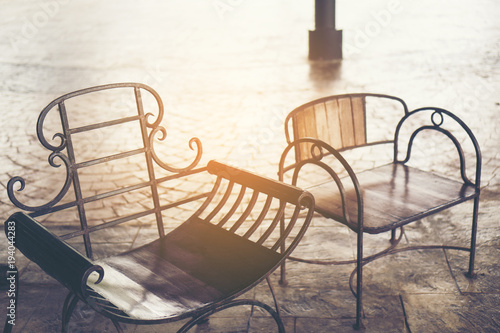 Vintage Chairs with Sunset Light