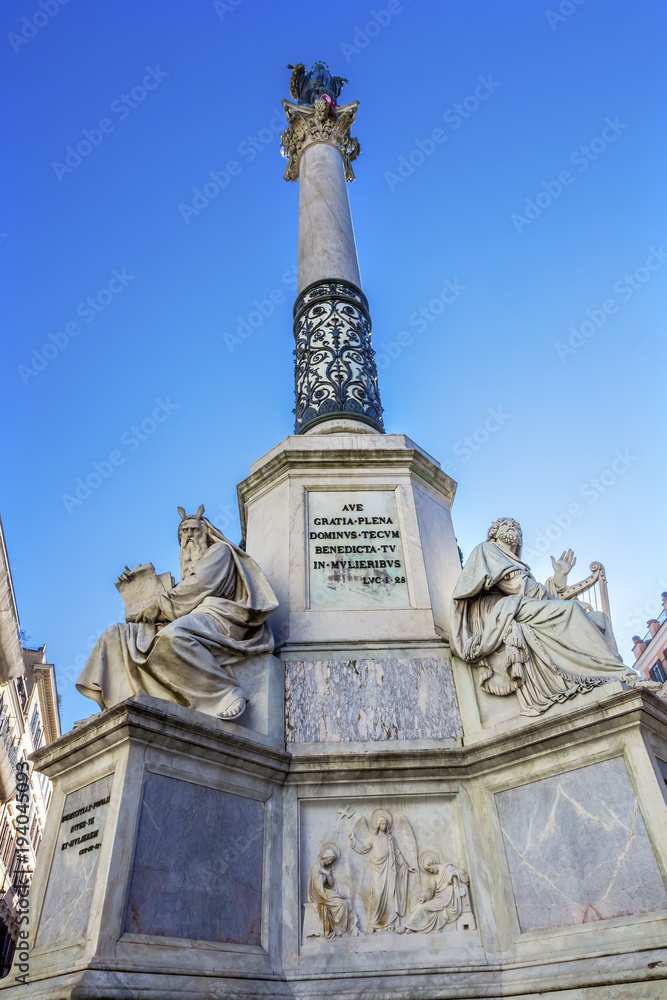 Virgin Mary Immaculate Conception Column Rome Italy