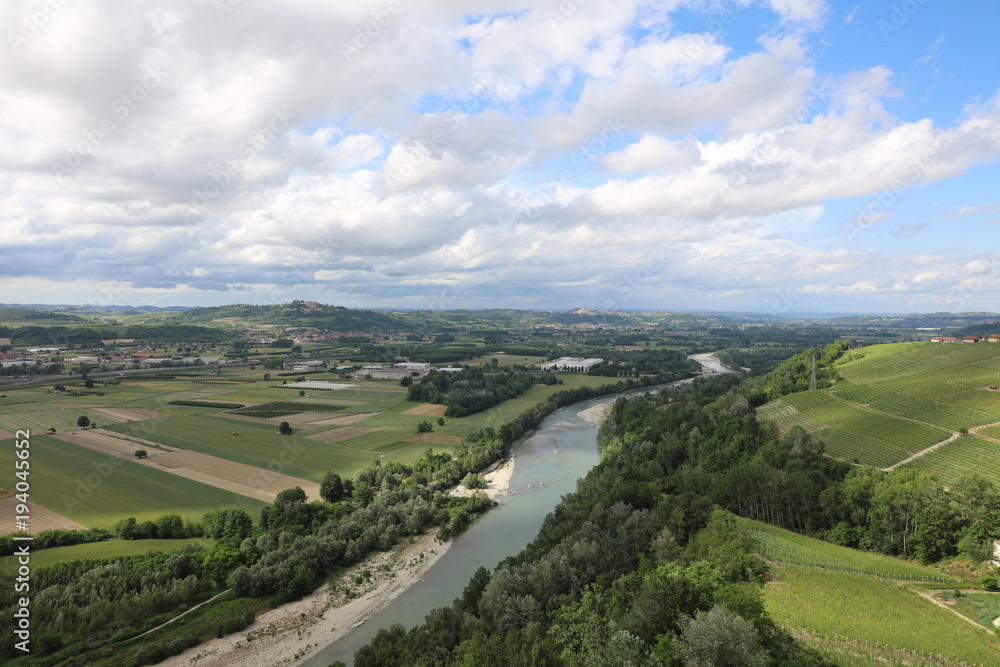 Landscape near Barbaresco in Piedmont. Northern Italy